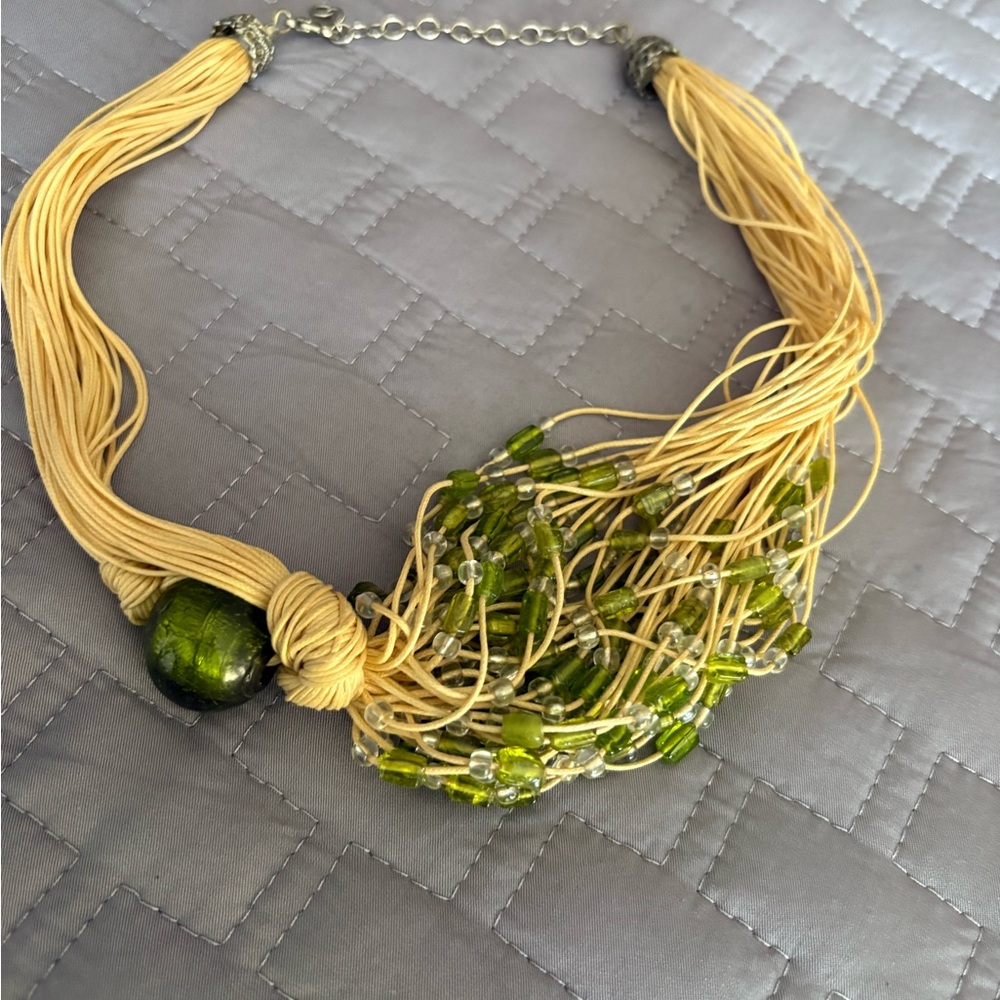 Yellow Beaded Necklace